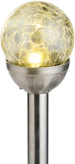Garden® Sæsonafslutning|Solcellelamper*Solcellelamper Ø8 x H34 cm 3-pk. - Sølv