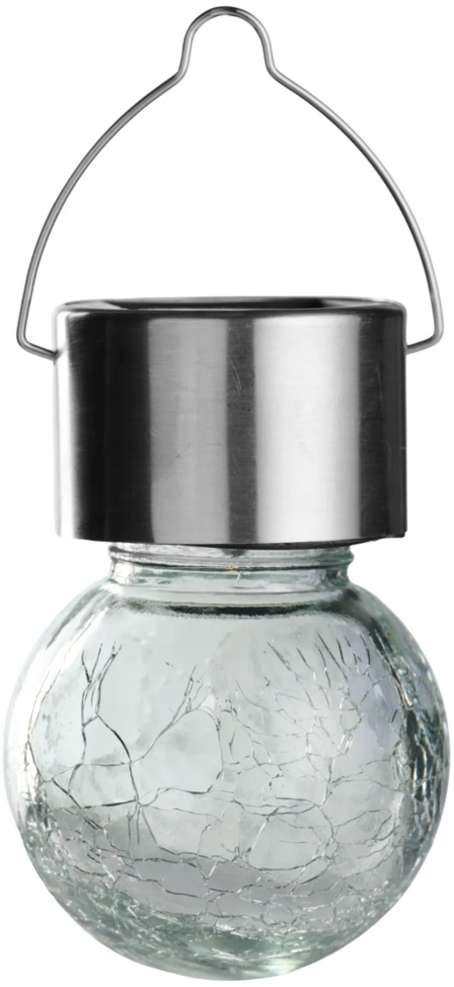 Garden® Sæsonafslutning|Solcellelamper*Solcellepære glas/metal Ø6 cm 3-pk. - Sølv