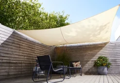 Sunlife® Sæsonafslutning|Parasoller & Markiser*Solsejl Genova firkant 3,6 × 3,6 meter - Beige