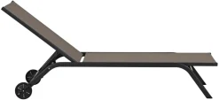 Sunlife® Sæsonafslutning|Solvogne*Solseng Lima 190,8 x 67 x 30 cm - Sort/grå