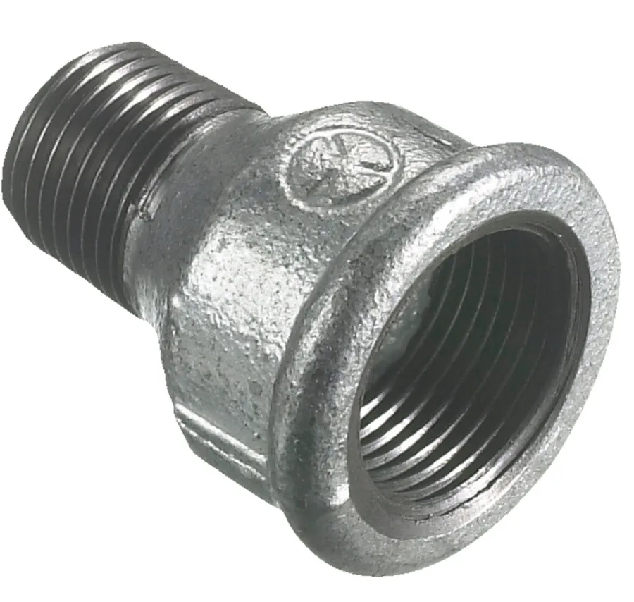 Galvaniserede*Spidsmuffe galvaniseret 1/2" x 3/8"