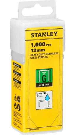 Øvrigt Tilbehør|Hæftepistoler*Stanley hæfteklammer type G 12 mm 1000 stk.