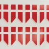 Pynt & Festudstyr*Stickers flag dannebrog 3 ark