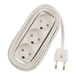Elworks Stikdåser*3-Stikdåse med 5,0 m ledning hvid -
