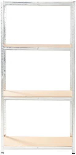 Arbejdsborde & Reoler*Stålreol galv. m/4 hylder - 90 x 190 x 40 cm