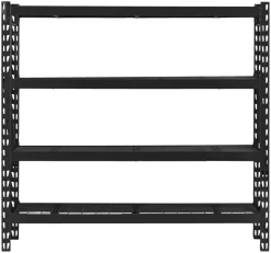 Probuilder Arbejdsborde & Reoler*Stålreol 4 hylder sort 196 x 183 x 61 cm - Mat sort