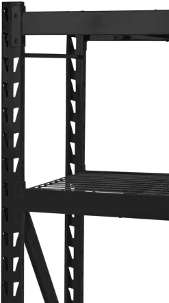 Probuilder Arbejdsborde & Reoler*Stålreol 4 hylder sort 196 x 183 x 61 cm - Mat sort