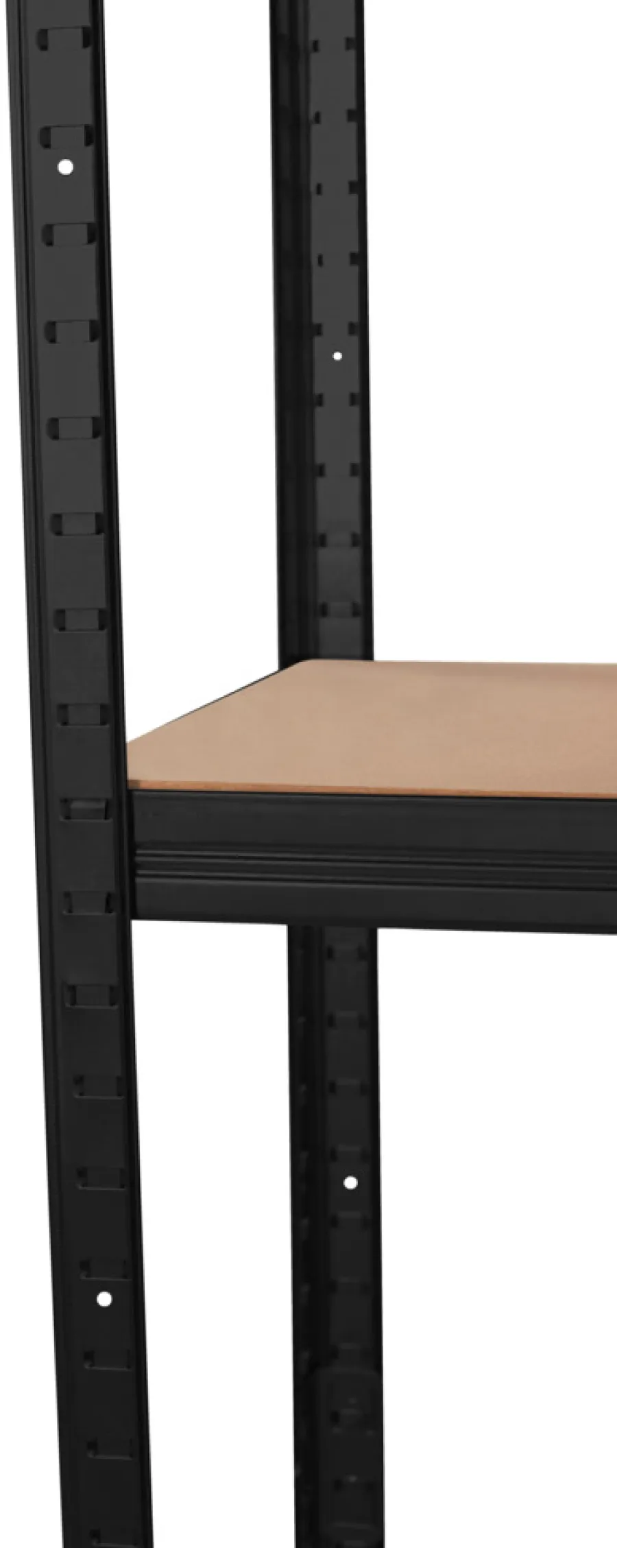 Arbejdsborde & Reoler*Stålreol sort m/4 hylder 90 x 190 x 40 cm