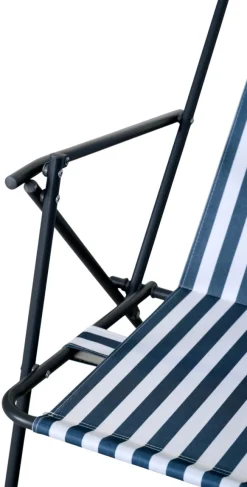 Sunlife® Sæsonafslutning|Havestole*Strandstol Albany i metal og polyester - Blå/hvid