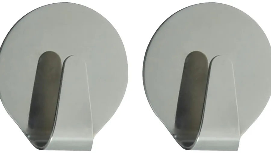 TARGET® Knager & Knagerækker*håndklædekroge runde 2 stk. steel