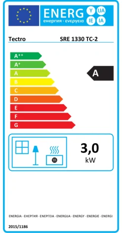 Tectro Gas- & Petroleumsovne*elektronisk kamin 3000 W