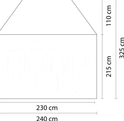 Sunlife® Sæsonafslutning|Telte & Campingmøbler*Telt til 4 personer Barcelona 240 x 325 cm -