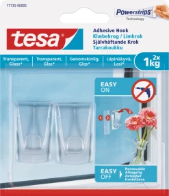 tesa® Klæbesøm*klæbekrog til glas 1 kg - 2 stk.
