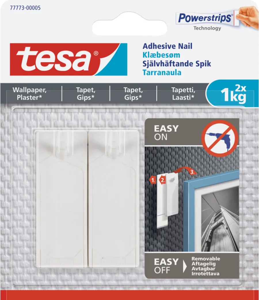 tesa® Klæbesøm*klæbesøm til tapet og gips 1 kg - 2 stk.
