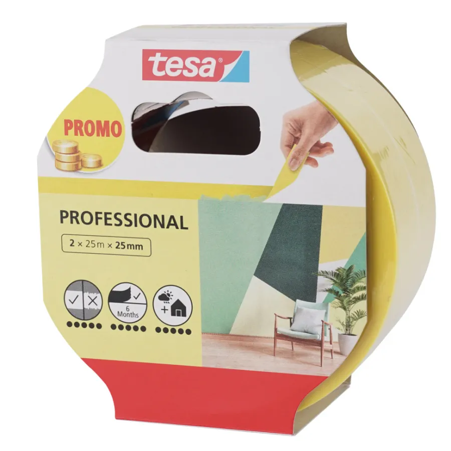 tesa® Tape*Malertape Professional 25 mm x 25 meter 2-pk.