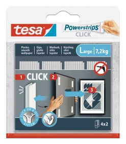 tesa® Klæbesøm*Powerstrips Click Small 4 par