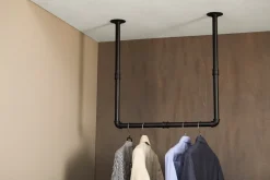 Tøjstativer & Garderobeindretning*Tøjstativ til væg/loft Ø25 mm sort