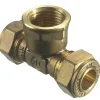 Fittings Til Rør*T-klemring m/muffe messing 12 x 1/2" x 12 mm