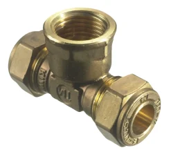 Fittings Til Rør*T-klemring m/muffe messing 12 x 1/2" x 12 mm
