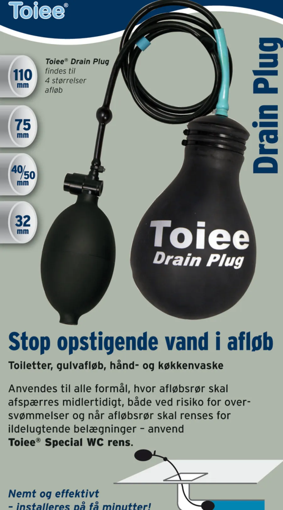 Toiee Rengøringsartikler*Drain Plug 110 mm