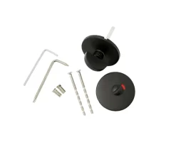 HOME it Dørhåndtag & Nøglecylindre*Toiletbesætning klik Ø50 mm matsort
