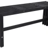 Sunlife® Sæsonafslutning|Havebænke*Trallebænk Atlanta sort 110 x 32,5 cm -