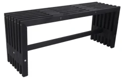 Sunlife® Sæsonafslutning|Havebænke*Trallebænk Atlanta sort 110 x 32,5 cm -