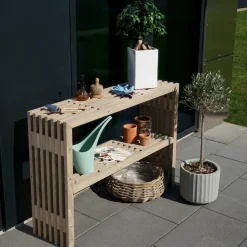 Planteborde & Højbede|Øvrige Havemøbler*Tralle plantebord 115 x 32 x 80 cm Rustik