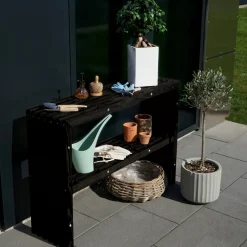 Planteborde & Højbede|Øvrige Havemøbler*Tralle plantebord 115 x 32 x 80 cm Sort