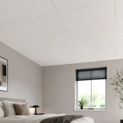 Loftbeklædning*Træbeton K5 hvid 600 x 1200 mm Hvid (akrylmaling. RAL 9010)