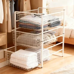 Homefixer Reoler & Rumdelere*Trådreol m/3 skuffer 63 x 43,5 x 54,5 cm - Hvid