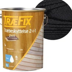 TræFix® Træbeskyttelse*sort træbeskyttelse 2-i-1 5 liter Sort (transparent)