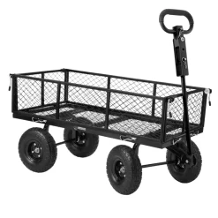Garden® Trillebøre & Sækkevogne*Trækvogn heavy duty - Mat sort