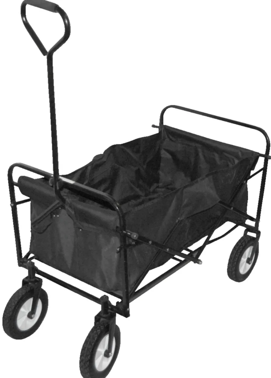 Sunlife® Sæsonafslutning|Campingudstyr*Trækvogn Verona foldbar sort 93 x 75 x 46,5 cm -