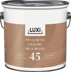 LUXI® Metalmaling Udendørs|Træ- & Metalmaling*Træ & Metal 45 olie 2,25 liter - Hvid