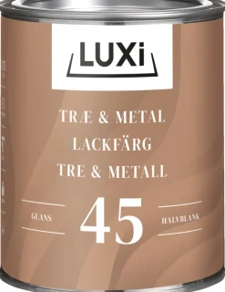 LUXI® Metalmaling Udendørs|Træ- & Metalmaling*Træ & Metal 45 olie 0,75 liter - Hvid