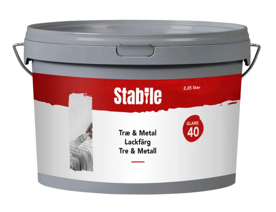 Stabile® Træ- & Metalmaling*Træ & Metal 40 modehvid maling 2,25 liter - Modehvid (NCS-kode s1002-y20r)