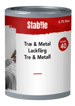 Stabile® Træ- & Metalmaling*Træ & Metal 40 modehvid maling 0,75 liter - Modehvid (NCS-kode s1002-y20r)