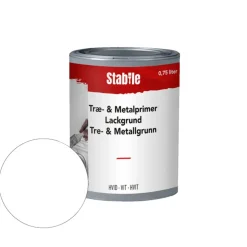 Stabile® Træ- & Metalmaling*Træ- & metalprimer vandbaseret 0,75 liter - Hvid