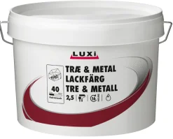LUXI® Træ- & Metalmaling*Træ & Metal 40 2,25 liter - Renhvid (RAL 9010)