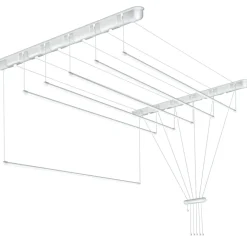 Tørrestativer*Tørrestativ m/snoretræk lofthængt 120 x 51 cm
