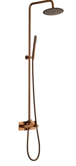Udendørsbrusere*Udebruser kobberfinish kold/varm Ø20 cm