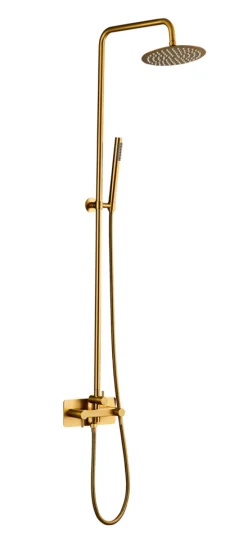 Udendørsbrusere*Udebruser messingfinish kold/varm Ø20 cm