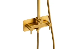 Udendørsbrusere*Udebruser messingfinish kold/varm Ø20 cm