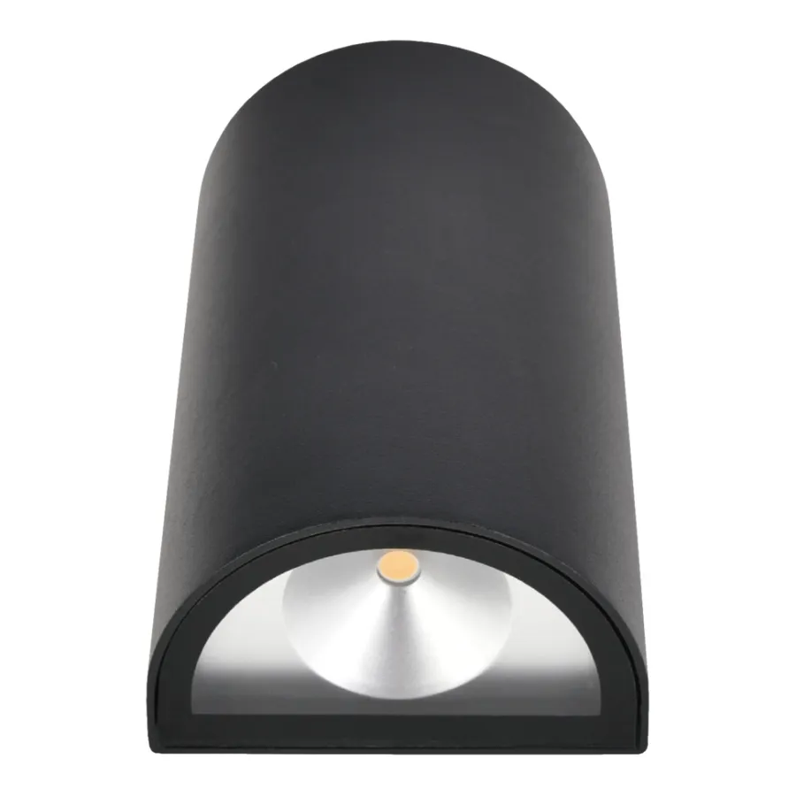 Udendørslamper*Udendørs væglampe LED aluminium/glas sort