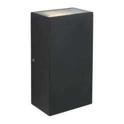 Udendørslamper*Udendørs væglampe LED aluminium/glas sort