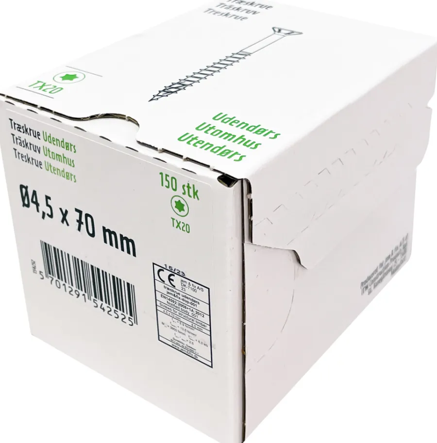 Skruer*Universalskrue Basic 4,5 x 70 mm 150 stk.