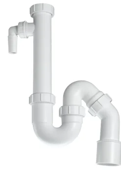 Reservedele Til Køkkenvaske*Vandlås 11/2" x 50 mm hvid