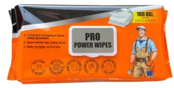Pro Power Rengøringsartikler|Personlig Pleje*Vådservietter ekstra store 100 stk. -