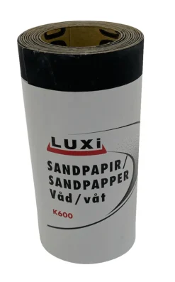 LUXI® Sandpapir*Vådslibepapir korn 600, 93 mm x 5 meter -